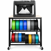 3D Printer Desk Table with Storage, Rolling Wheels   Sturdy, Spacious Design for 3D Printers, Easy to Move for Home & Office Use