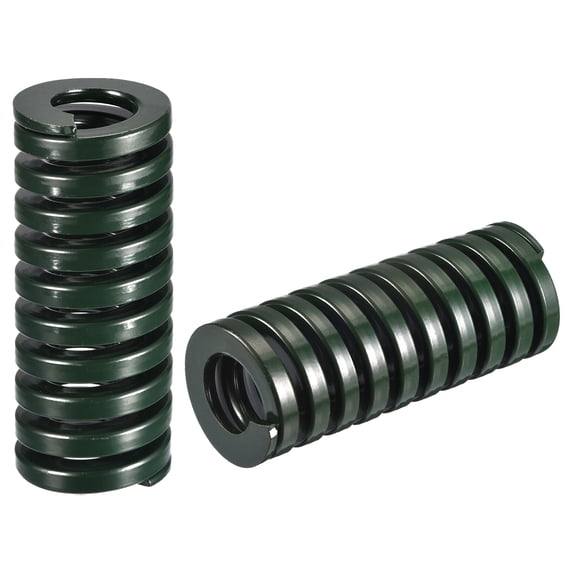3D Printer Die Spring, 2 Pack 40mm OD 100mm Long Spiral Stamping Compression Green