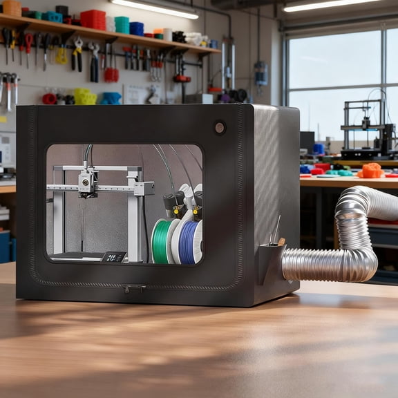 3D Printer Enclosure, 75 60 65cm Large Size Enclosure With LED Light, Filament Dryer Dust Cover With Fume Extractor & Ventilation System, Noise Reduction, Enhance Print Quality