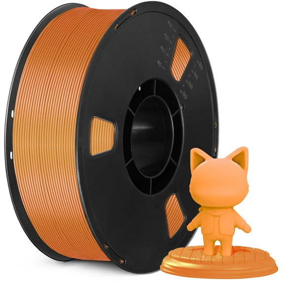3D Printer Filament 1.75 mm 2.4lb Smooth Silk Texture Spool, 3D Printing Consumables, Fit for Most 3D Printers, Orange
