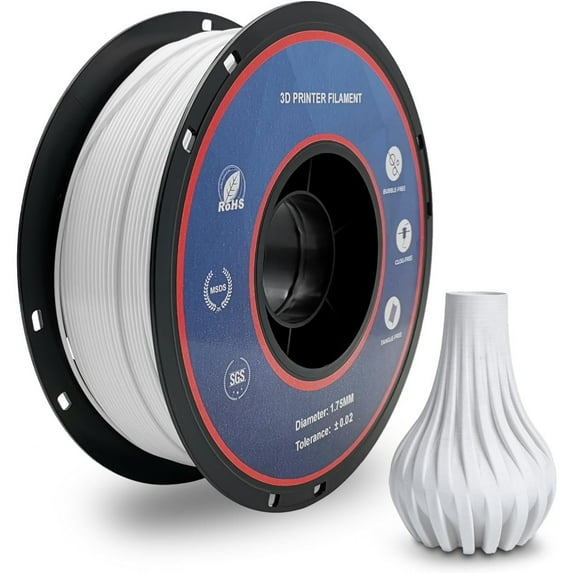 3D Printer Filament Bundle, PLA Filament 1.75mm Silk Smooth Texture Black Printer Filament 1kg (2.2lbs) /Spool Individually Vacuum Packed PLA Filament Widely Support for 3D Printer