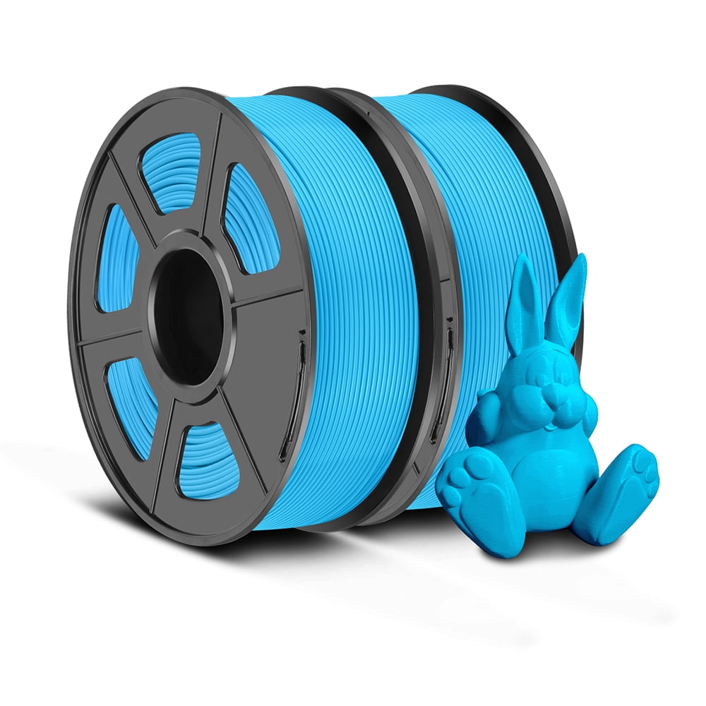 3D Printer Filament Bundle, SUNLU PLA Meta Filament 1.75mm , 3D Materials,  PLA 2KG, 1kg Spool, 2 Pack, Blue+Blue 