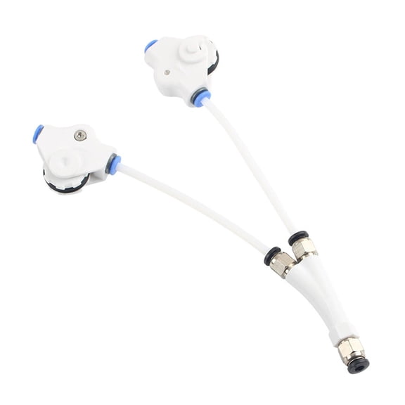3D Printer Filament Feeder Y Splitter 2 In 1 Manual Roller Feed Adapter with Guide Tubes and Metal Connectors