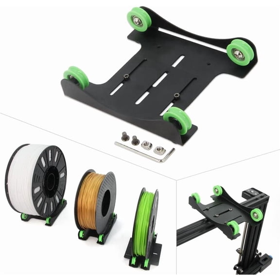 3D Printer Filament Holder Universal Adjustable Materials Shelf Fixed Support Trays Mount Rack Bracket with Bearing Pulleys for PLA ABS 0.5kg-3kg All 3D Printer Filament