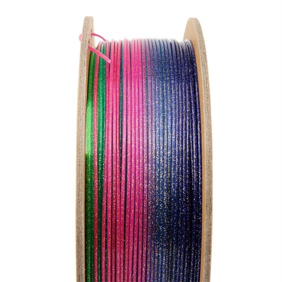 3D Printer Filament Multicolor Sparkling Silk PLA 1.75mm Filament +/- 0.03mm for 3D Printing