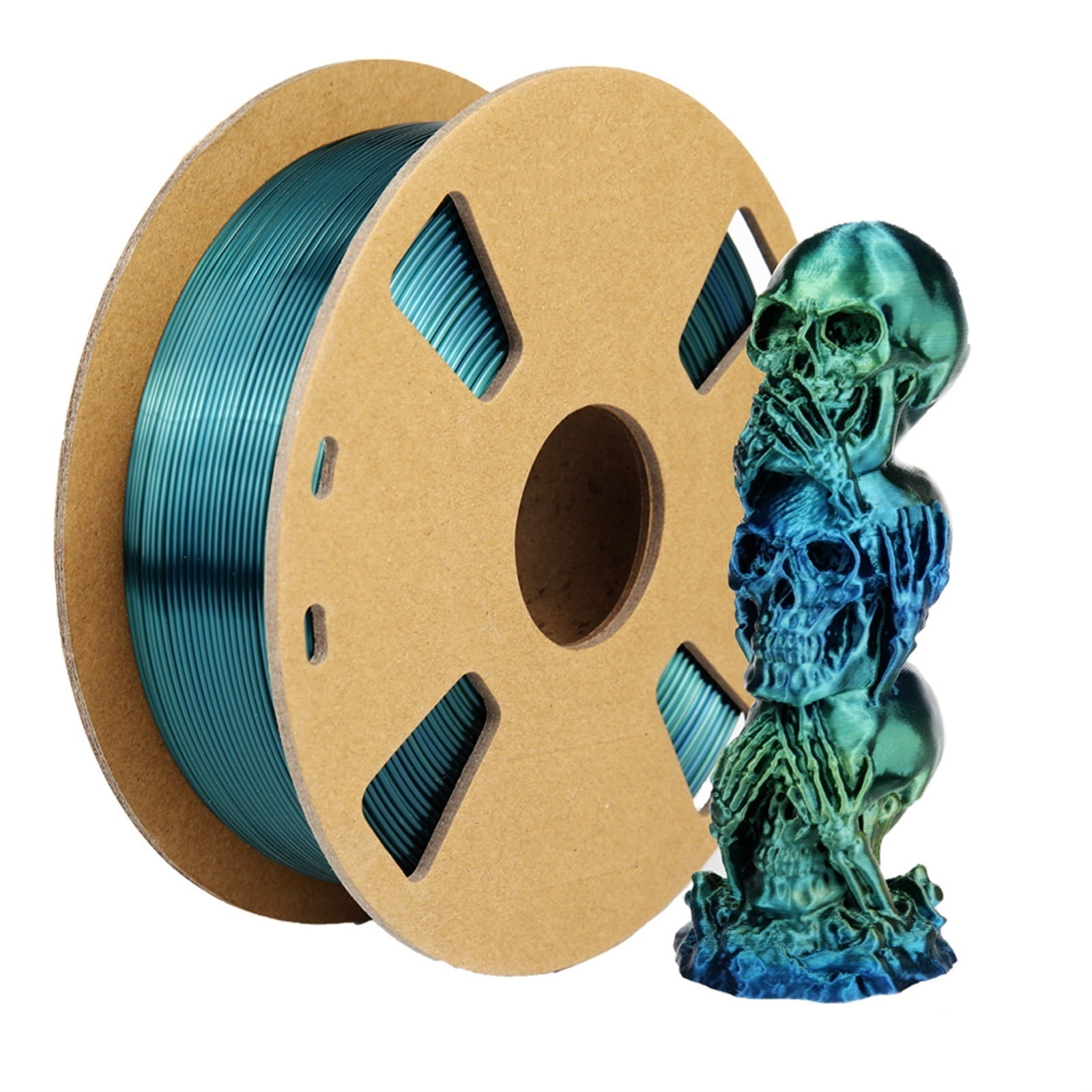 3D Printer Filament PLA Filament 1KG 1.75mm Silk Dual Color for 3D Printing Gold-Red, Purple-Black, Blue-Green, Gold-Bronze