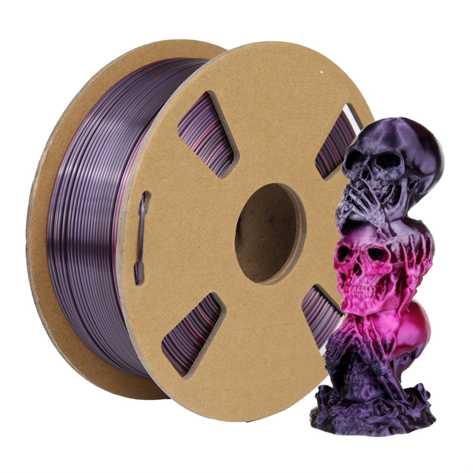 3D Printer Filament PLA Filament 1KG 1.75mm Silk Dual Color for 3D Printing Gold-Red, Purple-Black, Blue-Green, Gold-Bronze