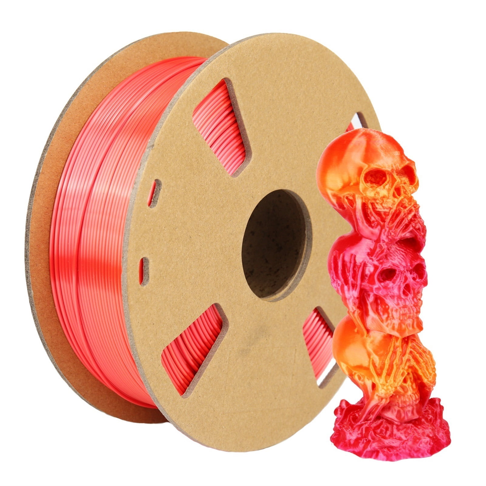 3D Printer Filament PLA Filament 1KG 1.75mm Silk Dual Color for 3D Printing Gold-Red, Purple-Black, Blue-Green, Gold-Bronze