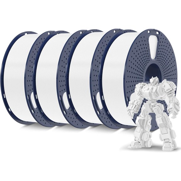 3D Printer Filament PLA Plus 1.75mm White 4KG