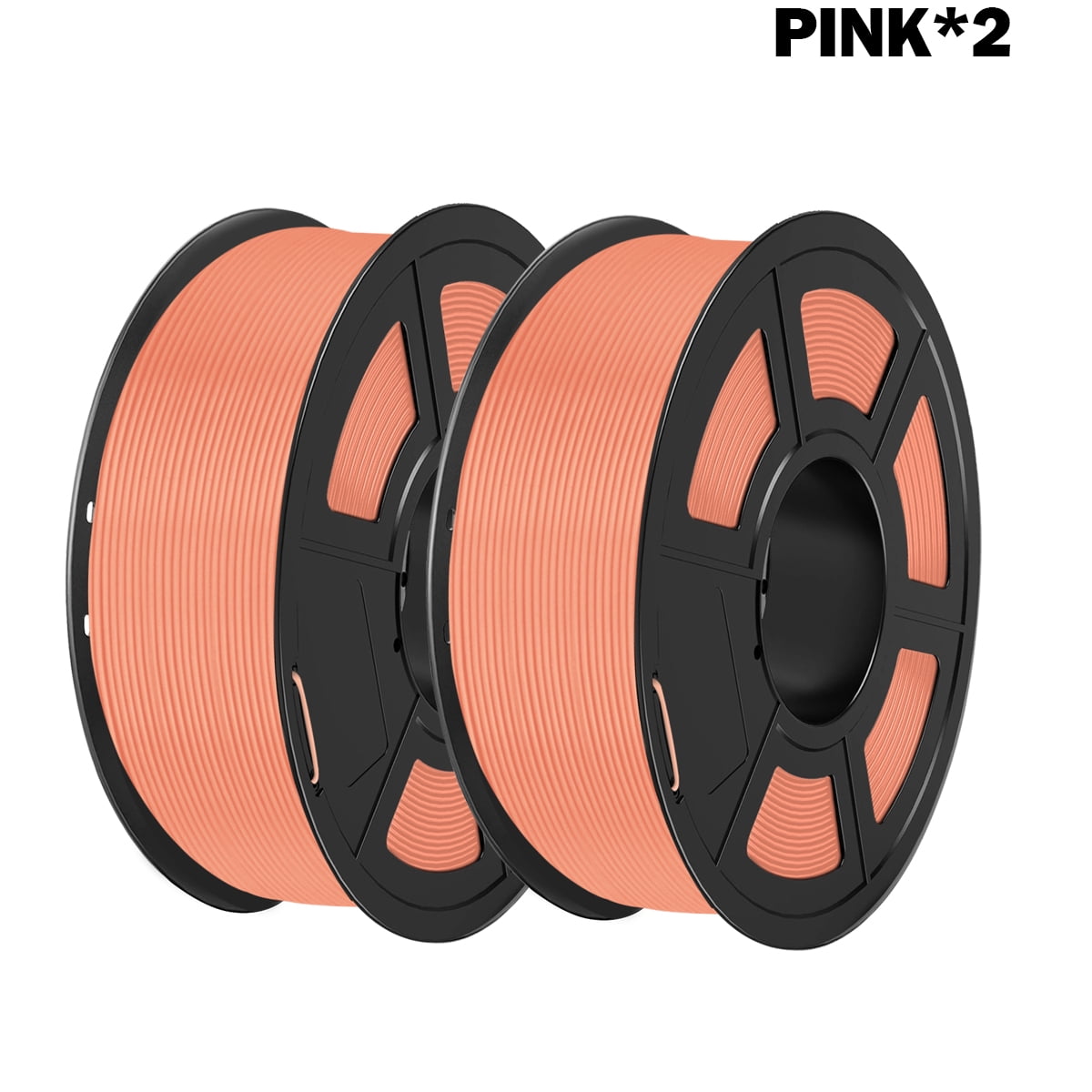 3D Printer Filament, SUNLU PLA Meta Filament 1.75mm , 3D Materials, PLA  2KG, 1kg Spool, 2 Pack, Pink+Pink 