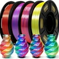 thumbnail image 1 of 3D Printer Filament Triple Color Silk PLA Filament 1.75mm, 3D Printing Filament Bundle,tri Color 250g*4 Pack-B, 250g X 4 Pack, 1 of 1