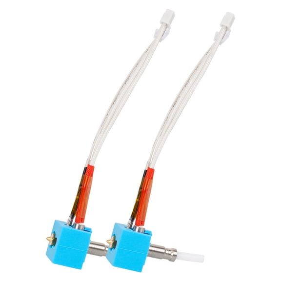 3D Printer Hot End 0.4mm Brass Extruder Nozzle 0.4mm Throat Tubing Heater Block Thermistor Heating Tube Set for Anycubic