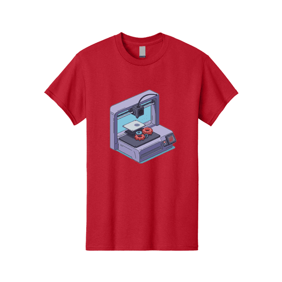 3D-Printer Mens Graphic Tee, 100% Cotton, Casual Summer Wear BAA052