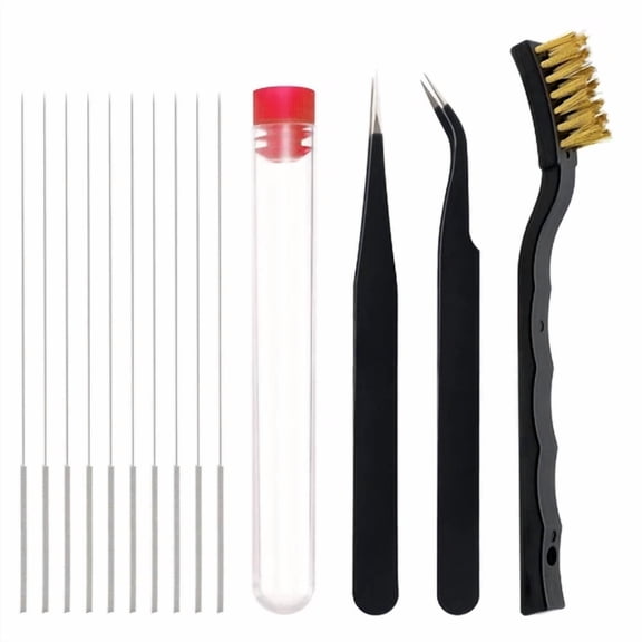 BUTTERFLY- 3D Printer Nozzle Cleaning Kit - 13 Pieces 3D Print Nozzle Cleaner Tools 0.4Mm C