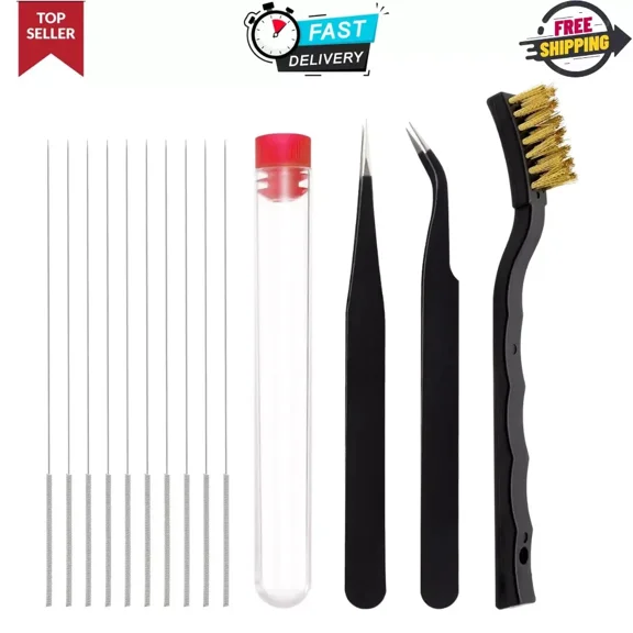 BUTTERFLY- 3D Printer Nozzle Cleaning Kit - 13 Pieces 3D Print Nozzle Cleaner Tools 0.4Mm.