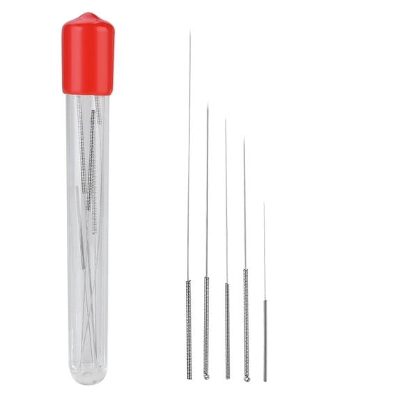 3D Printer Nozzle Cleaning Kit, 5pcs 0.2mm 0.3mm 0.4mm 0.5mm 0.6mm for Duplicator 3D Printers Nozzle Cleaning Pin Kit Tool