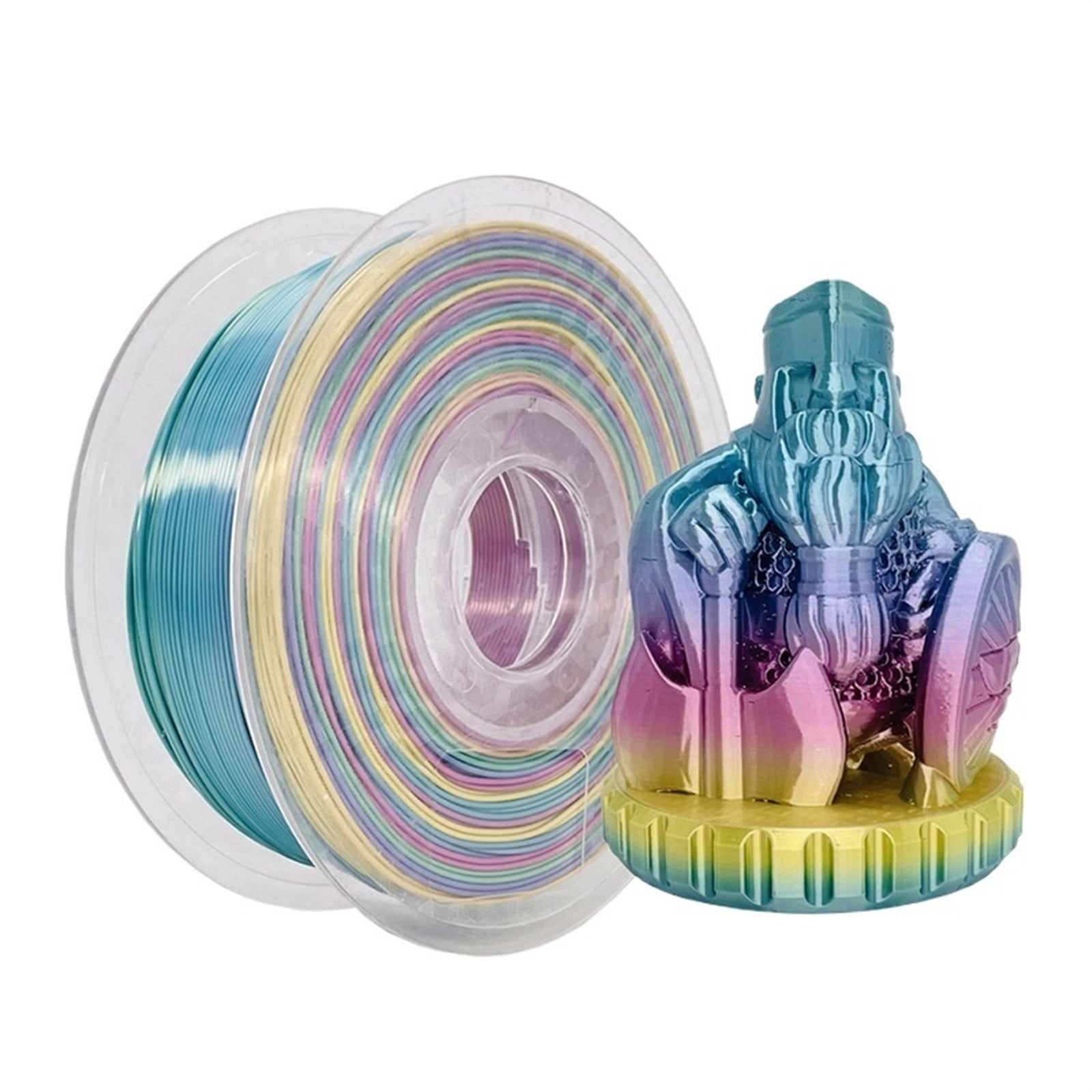 3D Printer PLA Filament Silk Multicolored Gradient Change 1.75mm Printing Material 1kg 2.2lbs Spool for FDM 3D Printer