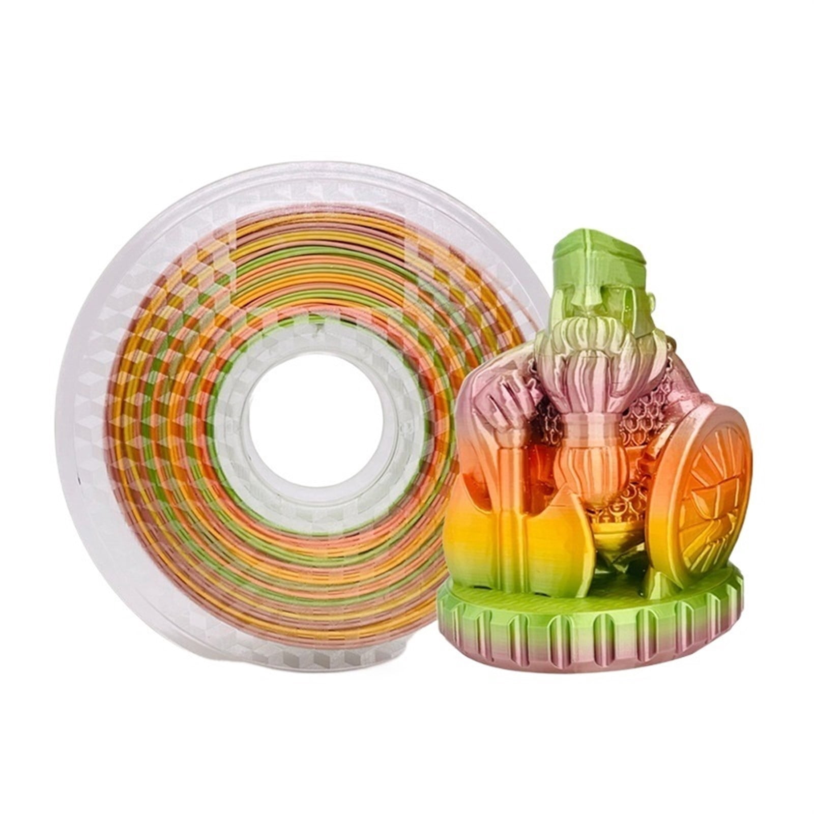 3D Printer PLA Filament Silk Multicolored Gradient Change 1.75mm Printing Material 1kg 2.2lbs Spool for FDM 3D Printer