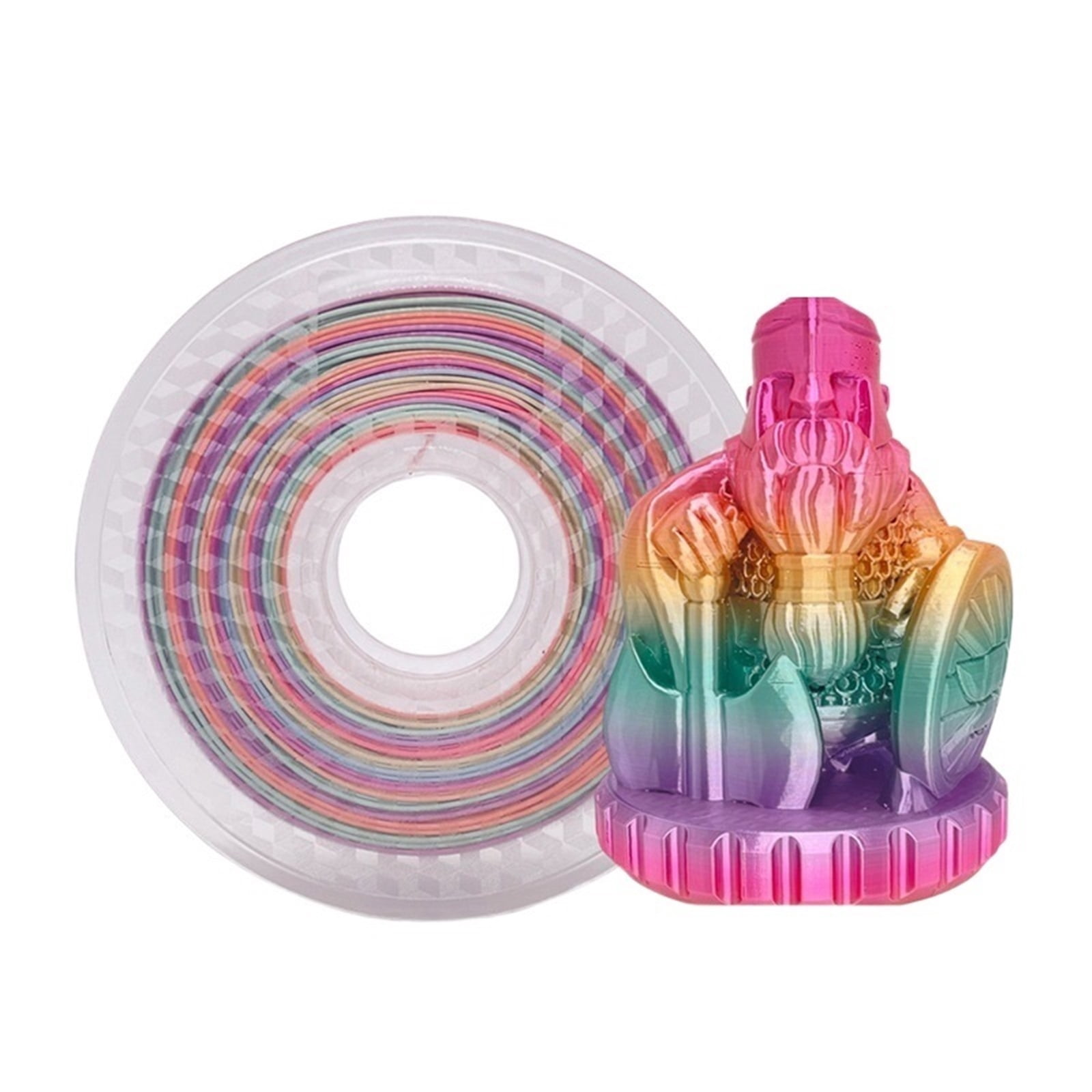 3D Printer PLA Filament Silk Multicolored Gradient Change 1.75mm Printing Material 1kg 2.2lbs Spool for FDM 3D Printer