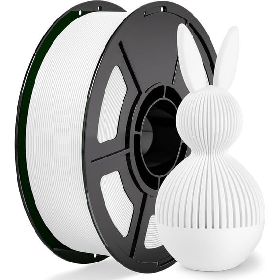 3D Printer PLA Filament White,30-300mm/s Neatly Wound 3D Printing Filament 1kg (2.2lbs),Pla for Bambu Lab 3D Printer,AMS,AMSLite, Pla Filament 1.75mm Dimensional Accuracy +/- 0.02mm White