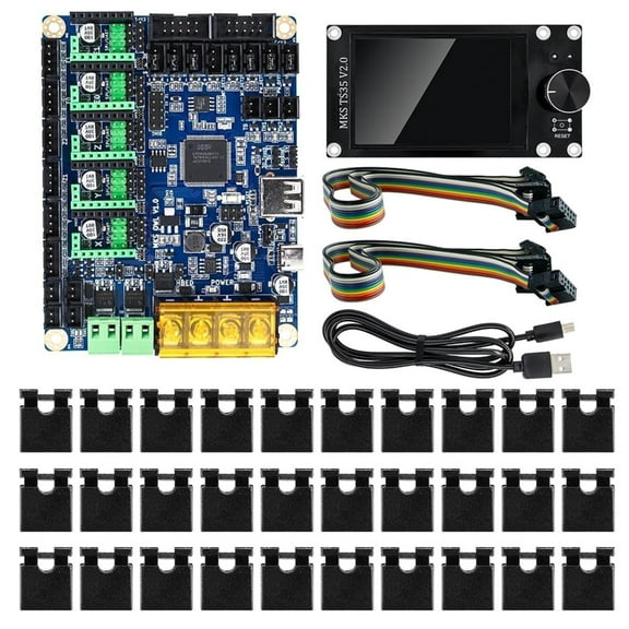 3D Printer Part 3D Printer Control Board MKS OWL 32Bit Double Print Head Motherboard 150Mhz LPC5528 TS35 USB Disk