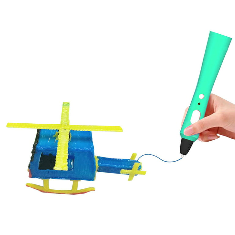 3D Printer Pen, 3D Drawing Pen Professional 3D Printing Arts Tool w/ 6 Random Color PLA Filament Unbranded (Green)