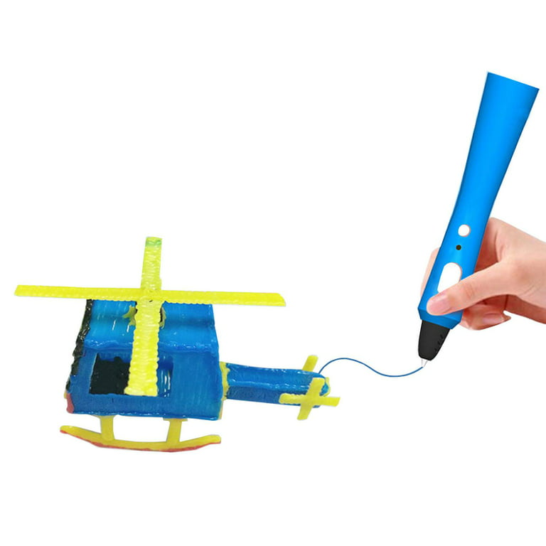3D Printer Pen, 3D Drawing Pen Unbranded Professional 3D Printing Arts Tool  W/ 6 Random Color PLA Filament (Blue)