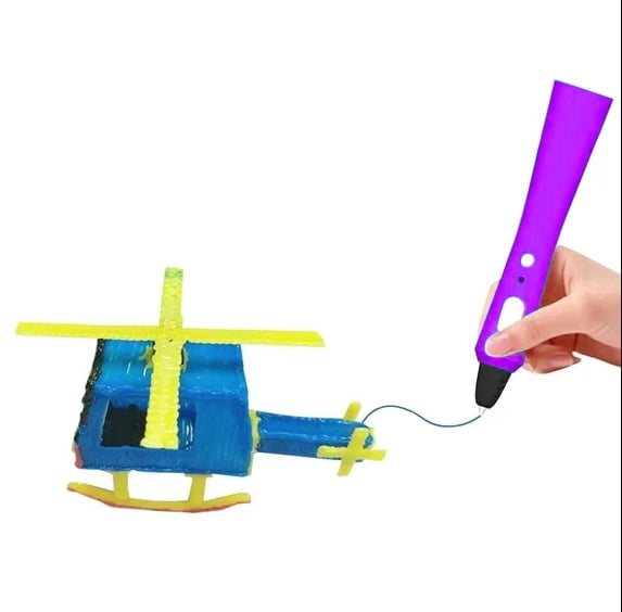 3D Printer Pen, 3D Drawing Pen Unbranded Professional 3D Printing Arts Tool W/ 6 Random Color PLA Filament (Blue)