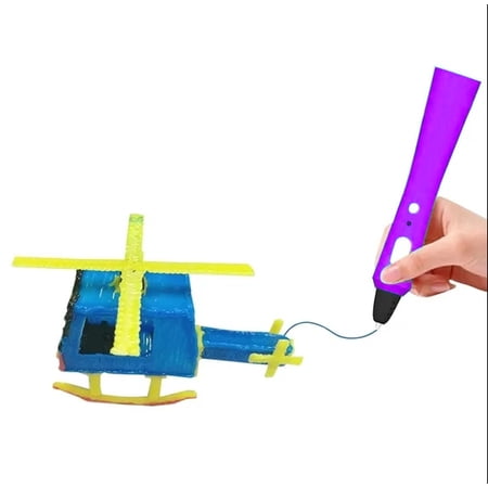 3D Printer Pen, 3D Drawing Pen Unbranded Professional 3D Printing Arts Tool W/ 6 Random Color PLA Filament (Blue)