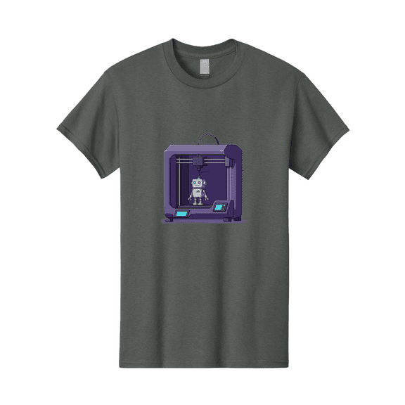 3D-Printer-Robot-1 Mens Graphic Tee, 100% Cotton, Casual Summer Wear BAA047