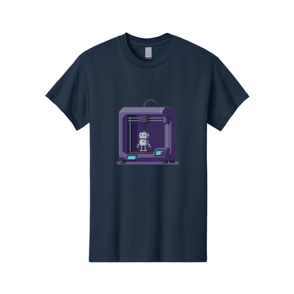 3D-Printer-Robot-1 Mens Graphic Tee, 100% Cotton, Casual Summer Wear BAA047