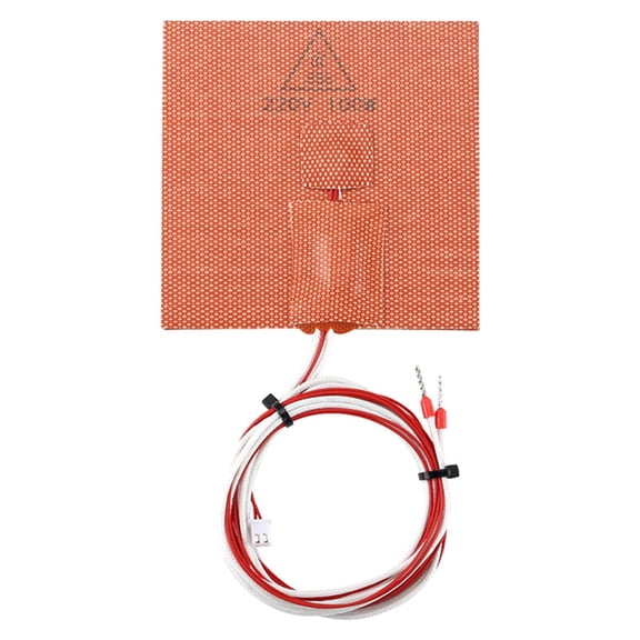 3D Printer Silicone Heated Pad, Heating Plate 100x100MM 220V 100W Hot Bed Silicone Pad, Hotbed Mat with Back Adhesive