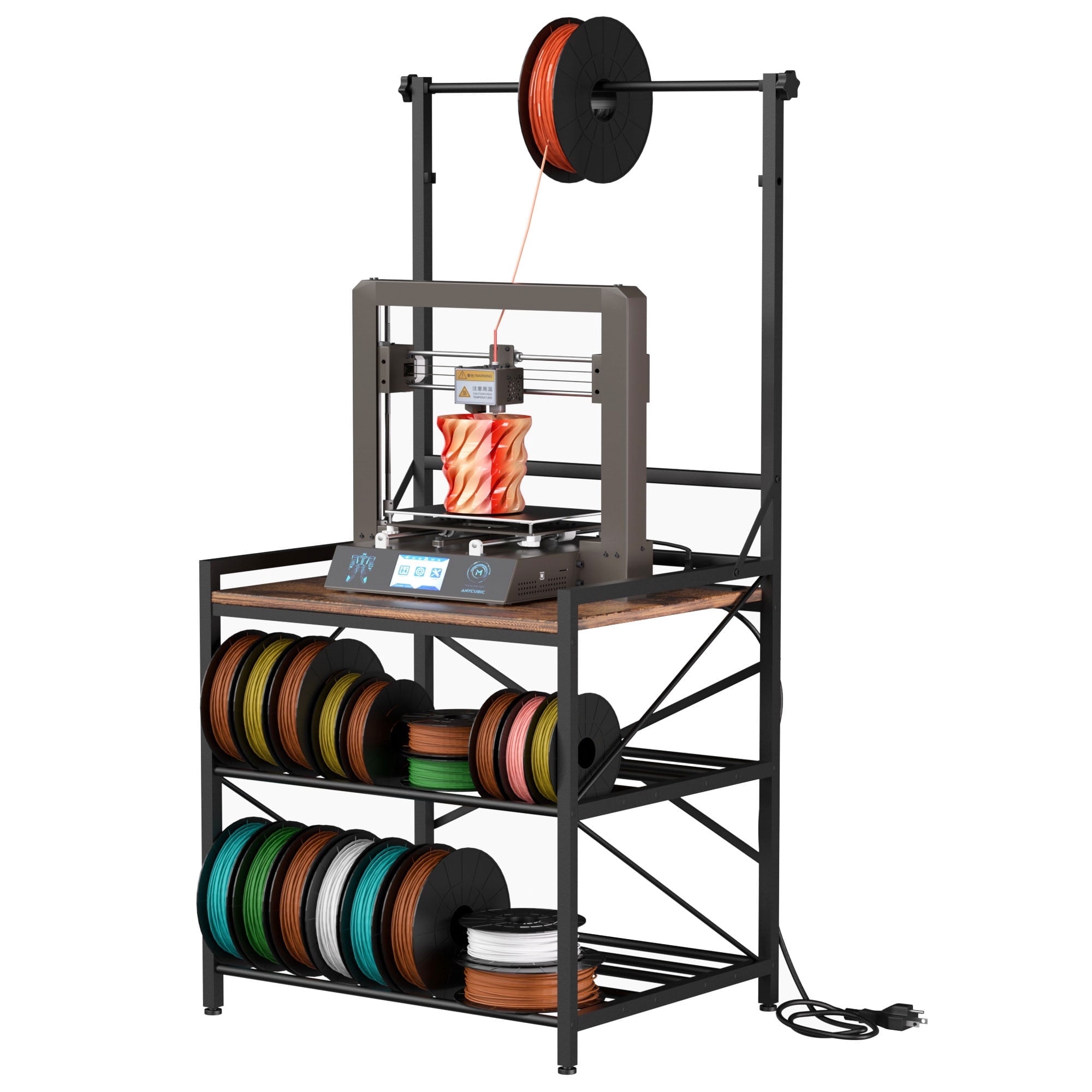 3D Printer Stand,3D Printer Filament Storage,3D Printer Table Heavy 3D Printer Desk Spool PLA,ABS,PETG for Garage Office Workshop Home Workshop