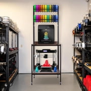 3D Printer Stand, Mobile Printer Stand with Wheels, Heavy Duty 3D Printer Table Stand with Filament Storage Rac for Garage Office Workshop, Printing Station