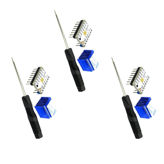 3D Printer TMC2208 Stepper Driver Current Heat Sink Quiet Motor Control Board Low Noise with Heat Sink For 3D Printer