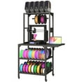 thumbnail image 1 of 3D Printer Table, Heavy Duty 3D Printer Table Stand with Filament Storage Rack, T-Shaped Spools Holder Rack with Wheels,3D Printer Workbench for 3D Printing Studio, Home Office Workshop, 1 of 5