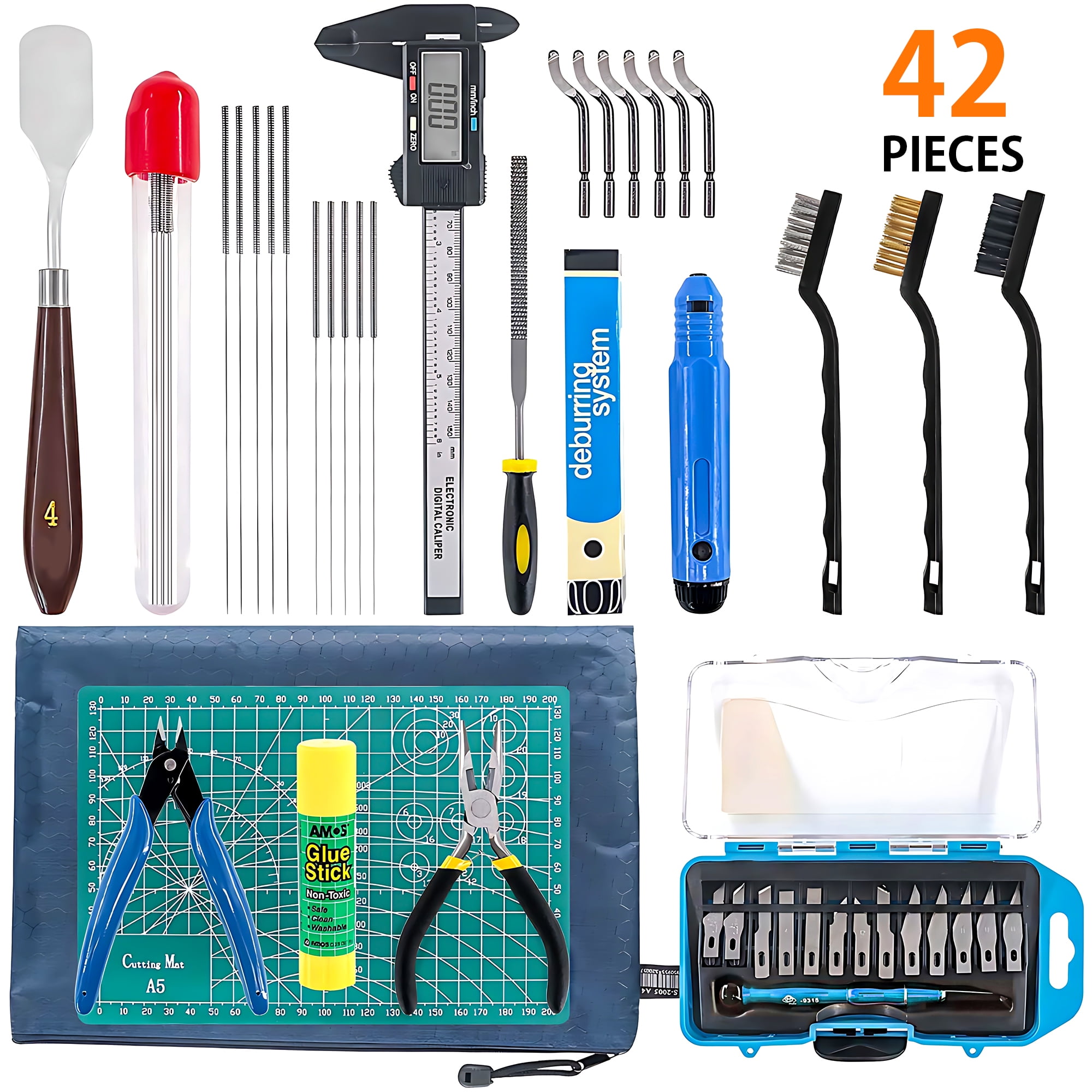 3D Printer Tool Kit 42 Pcs, Deburring Tool 3D Printing, Nozzle Cleaning Kit, Cleaning and