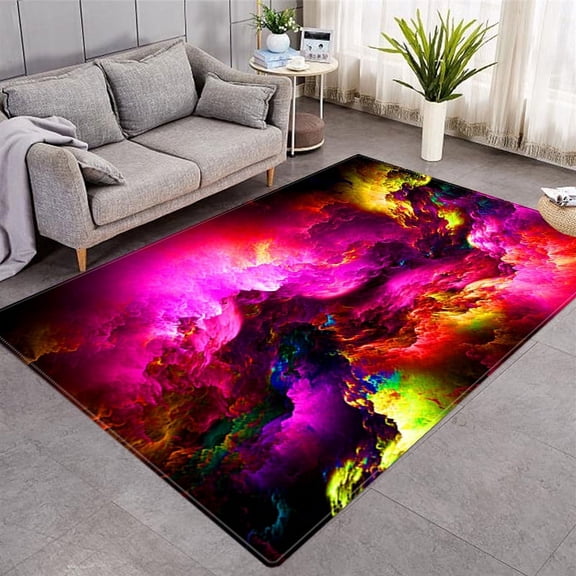3D Printing Abstract Carpet Living Room Colorful Clouds Large Area Rug Bedroom Non-slip Ma