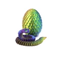 thumbnail image 1 of 3D Printing Action Figure Snake Egg Toys Creative Stress Relief Anime Figures Moveable Rotation Desktop Ornaments Gift, 1 of 17