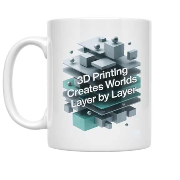 3D Printing Creates Worlds Layer by Layer - 3D Printing Enthusiast - 11 oz Ceramic Coffee Mug