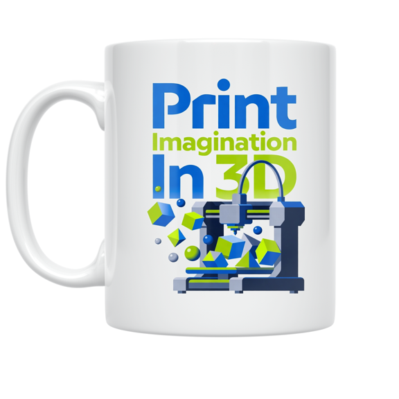 3D Printing Creativity - 3D Printing Enthusiast - 11 oz Ceramic Coffee Mug