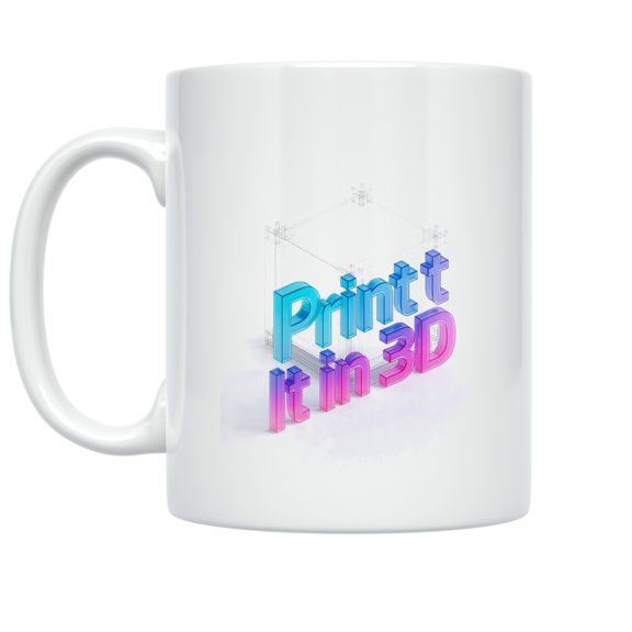 3D Printing Design - 3D Printing Enthusiast - 11 oz Ceramic Coffee Mug
