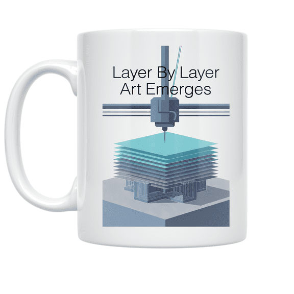 3D Printing Design Inspired - 3D Printing Hobbyist - 11 oz Ceramic Coffee Mug
