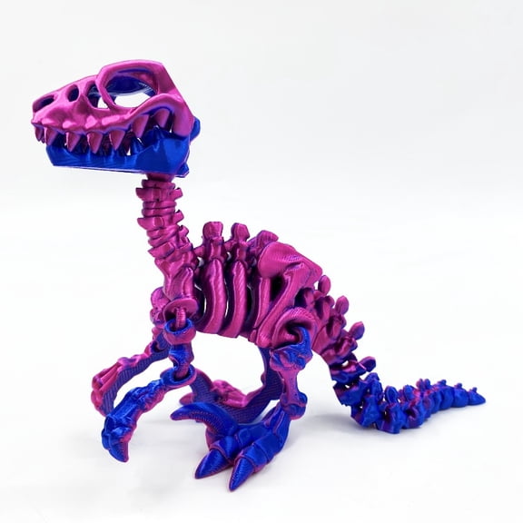 3D Printing Dinosaur Skeleton Model Large Size Skull Velociraptor Action Figure Animal Sculpture Statue Model Creative Ornament Halloween Christmas Gift Home Decoration