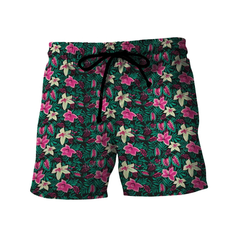 3D Printing Hawaii Pattern Beach Shorts For Men Summer Fashion Casual