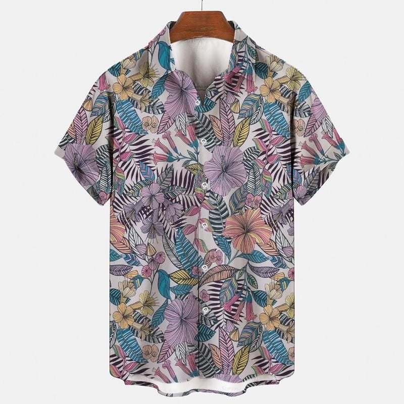 3D Printing Hawaiian Beach Shirt Men's Summer Casual Short Sleeves ...