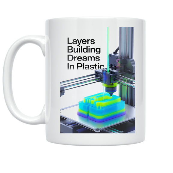 3D Printing Innovation Art - Maker Community Enthusiast - 11 oz Ceramic Coffee Mug