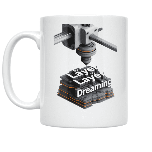 3D Printing Innovation Design - Tech Enthusiast - 11 oz Ceramic Coffee Mug