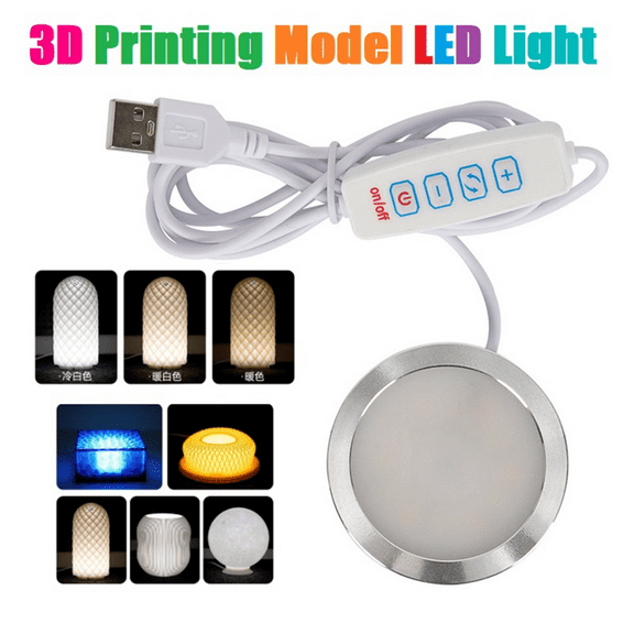 3D Printing Model LED Light LED Spotlight 5V Ultra-Thin Night Light