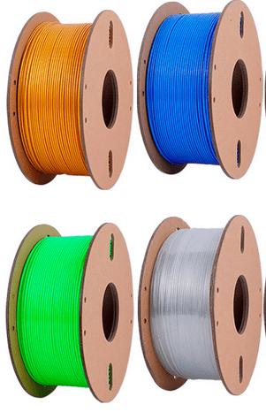 3D Printing PETG Filament 1.75mm, Rapid PETG Filament, 3D Printer Filament No-Tangling, Dimensional Accuracy +/- 0.02mm 1kg for 3D Printing (4Pcs A, 26ft L)